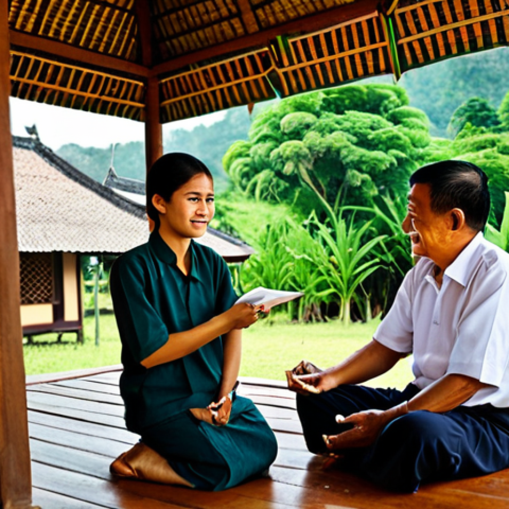 지역개발 전문가로 성장하기 위한 꿀팁 - **Image Prompt 1: Understanding the Community**
A warm, inviting, and authentic scene in a tradi...