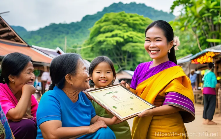 지역개발 자격증 취득 방법 - **Image Prompt: Empowering Community Through Certification**
    A confident Thai woman in her late ...